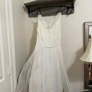 Pure white sleeping gown